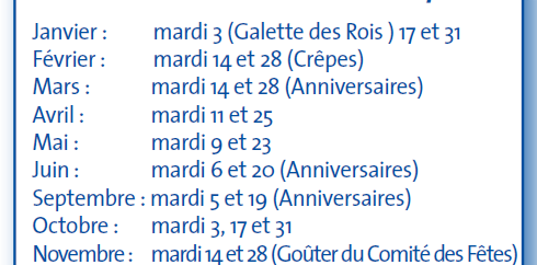 calendrier club 3e age