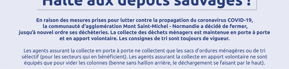 AFFICHE - Appel au civisme et consignes de tri