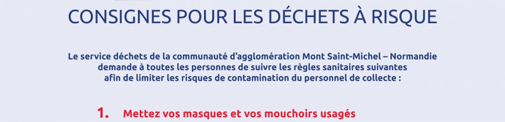 affiche - Consignes pour les dechets a risque