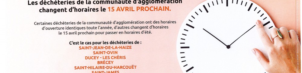 horaires été décheteries