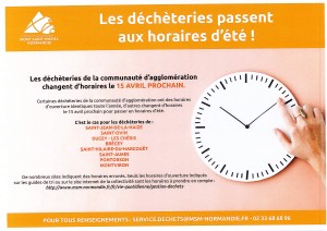 horaires été décheteries