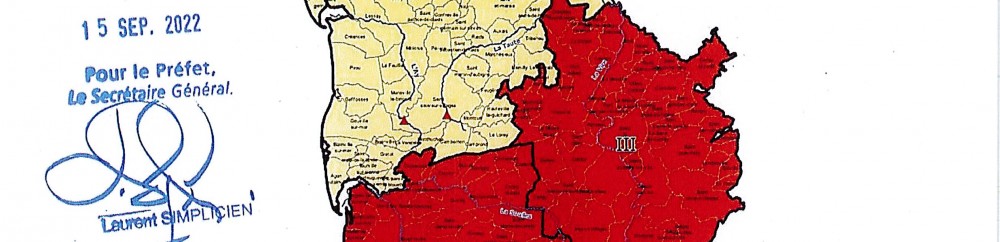 carte sécheresse Manche 15 septembre 2022