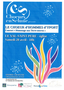 Affiche concert église LE VAL ST PERE samedi 20 avril 2024