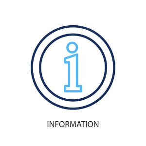 Information thin line vector icon.