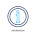 Information thin line vector icon.