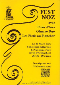AFFICHE FEST NOZ LES PIEDS AU PLANCHER 28.03.2026