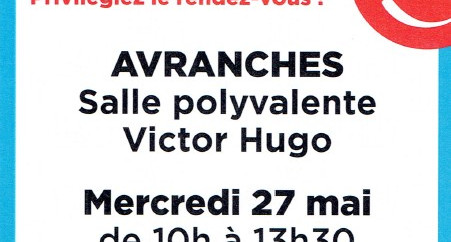 don de sang Avranches 27 mai