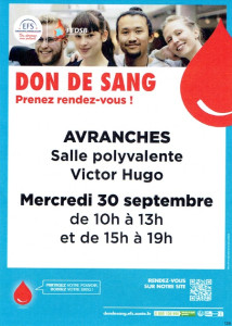 DON DU SANG AVRANCHES 30.09.26